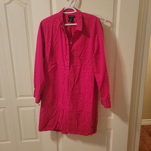 Pink tunic with roll sleeves